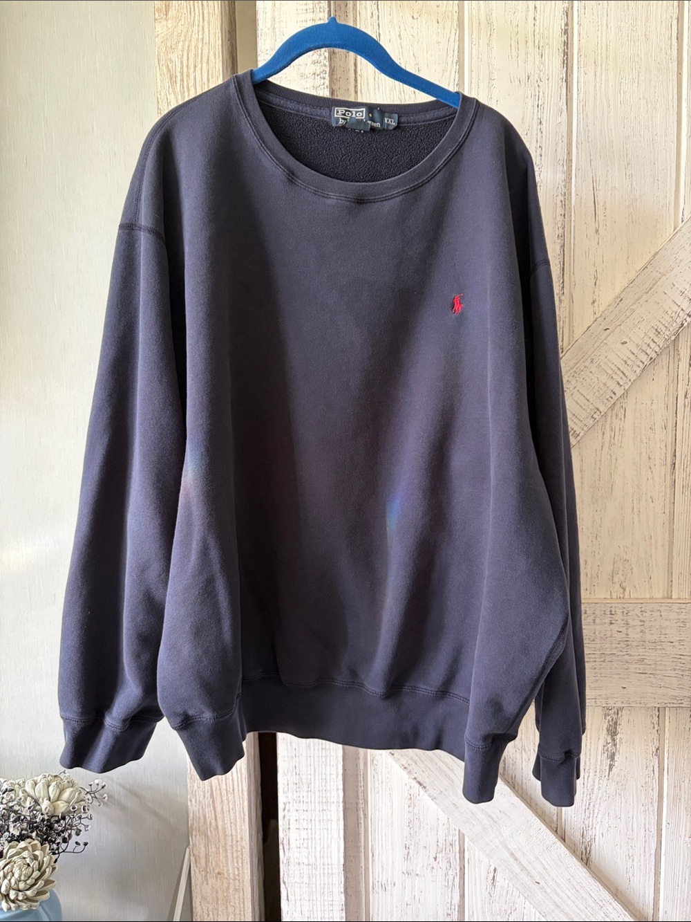 Polo by Ralph Lauren Dark Navy Crewneck Sweatshirt with Red Pony